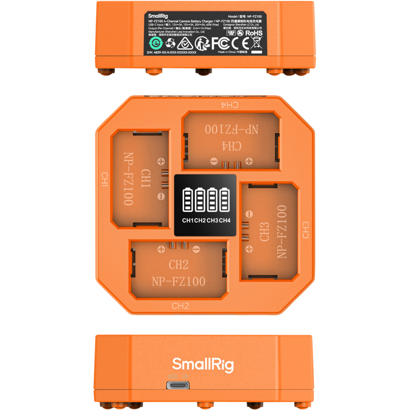 SmallRig 4839 Cargador 4 Canales Baterías Sony NP-FZ100 | Compra SmallRig 4839 | Precio SmallRig 4839