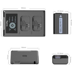 SmallRig 3818 Kit 2 Baterías NP-FW50 Cargador Doble USB | Compra SmallRig 3818 Kit NP-FW50 | Precio SmallRig 3818 Kit NP-FW50 | 
