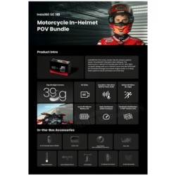 Insta360 GO 3S Motorcycle POV Bundle 128GB | Compra GO 3S Motorcycle Bundle | Precio GO 3S Motorcycle Bundle | cámara casco moto
