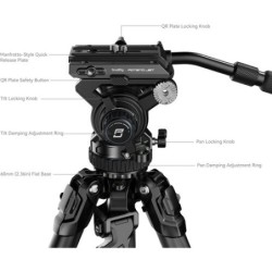 SmallRig 5755 X Potato Jet TriBex Carbon II Kit Trípode con Rótula Fluida | tripode carbono video | kit tripode profesional