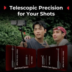 SmallRig 5568 VT-07 Trípode Mantis Action Cam con Forma de Mosquetón | mini tripode gopro | tripode mosqueton camara