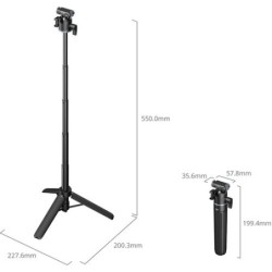 SmallRig 5435 Empuñadura Trípode Telescópica para Action Cameras | empuñadura action cam | palo selfie telescopico