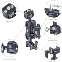 SMALLRIG 3875 Brazo Mágico con Rótulas Dobles 1/4 Screw y Pinza NATO | Compra SMALLRIG 3875 Brazo Mágico | Precio SMALLRIG 3875 