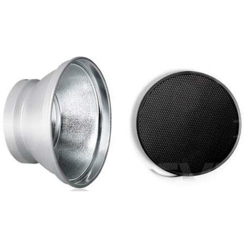 Elinchrom Kit Reflector 18cm + Rejilla | reflector para flash | modelador de luz | reflector con rejilla para flash de estudio