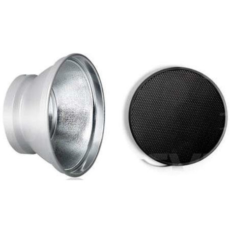 Elinchrom Kit Reflector 18cm + Rejilla | reflector para flash | modelador de luz | reflector con rejilla para flash de estudio