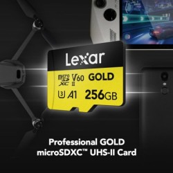 Lexar microSDXC Gold Series UHS-II 256GB V60 | Compra Lexar microSDXC Gold Series UHS-II 256GB V60 | Precio Lexar microSDXC Gold