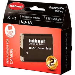 Hähnel Batería Compatible Canon NB-12L | Batería recargable para cámaras compactas Canon PowerShot