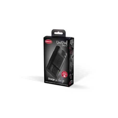 Hähnel Cargador Universal Unipal Mini II | Cargador compacto para baterías de cámara y dispositivos USB