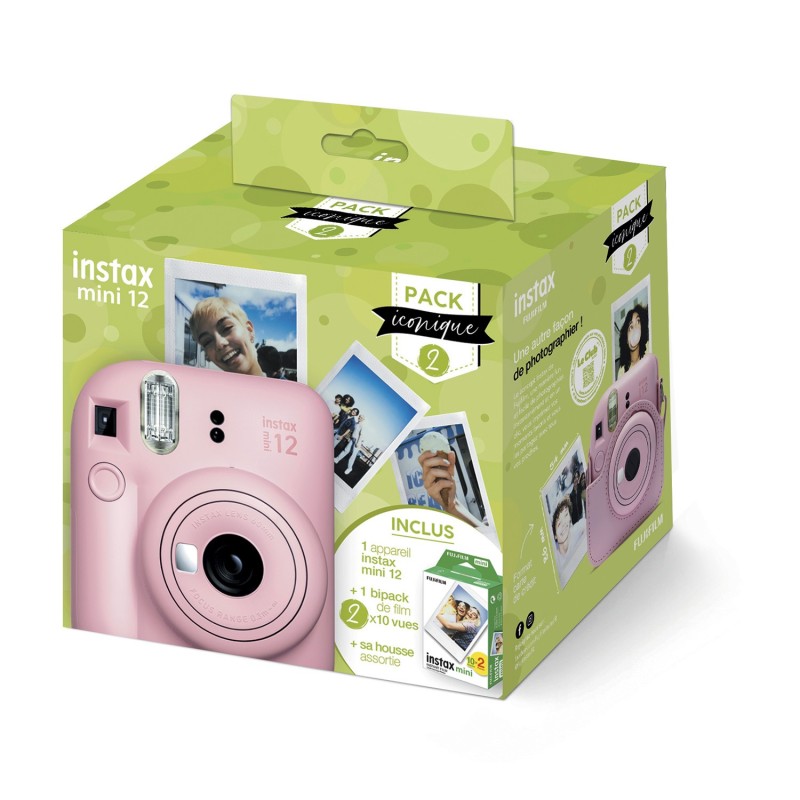 Fujifilm Pack Iconique Instax Mini 12 Rosa | Compra Instax Mini 12 Rosa | Precio Instax Mini 12 Rosa | camara instantanea rosa