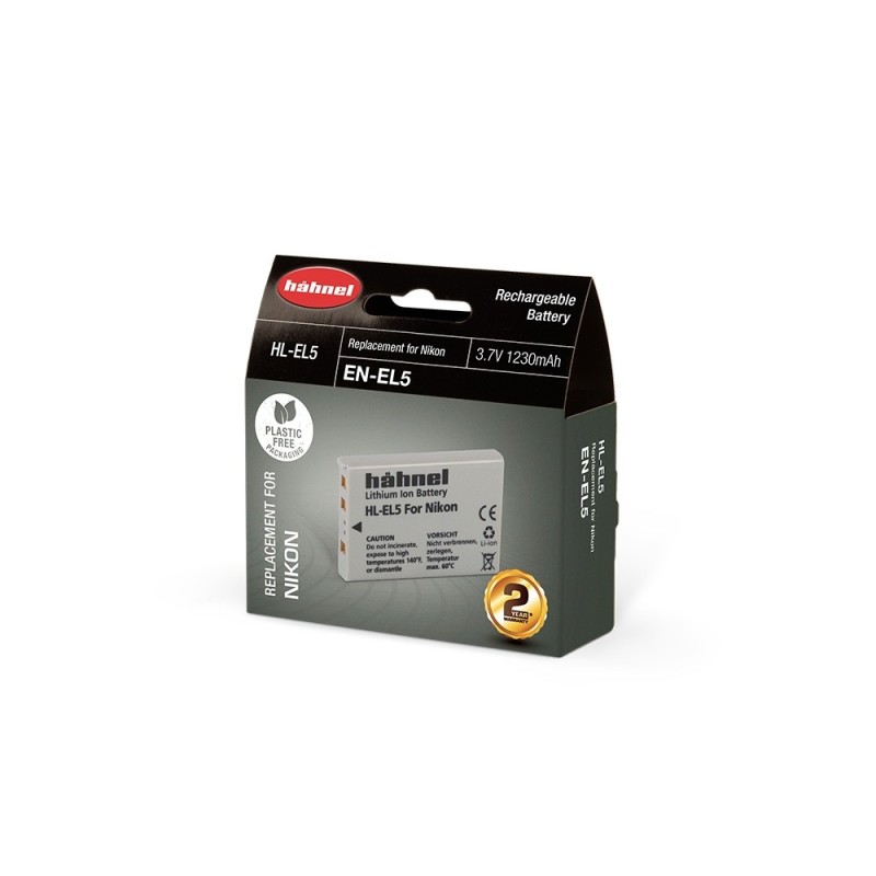 Hähnel Batería Compatible Nikon EN-EL5 | Batería recargable para cámaras Nikon Coolpix