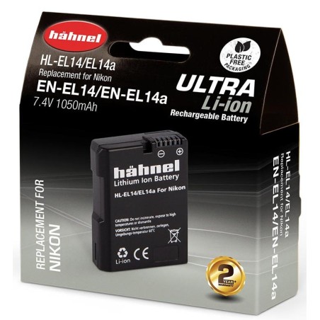 Hähnel Batería Compatible Nikon EN-EL14 ULTRA | Batería recargable de alto rendimiento para cámaras Nikon DSLR