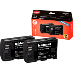 Hähnel Batería Compatible Canon LP-E6 Twin | Pack de 2 baterías recargables para cámaras Canon EOS