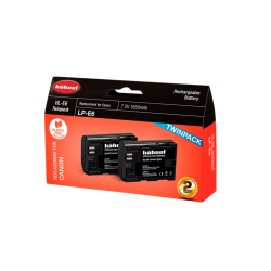Hähnel Batería Compatible Canon LP-E6 Twin | Pack de 2 baterías recargables para cámaras Canon EOS