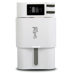 Hähnel Cargador Unipal Plus Blanco | cargador universal baterías | cargador multi batería | cargador universal pantalla lcd