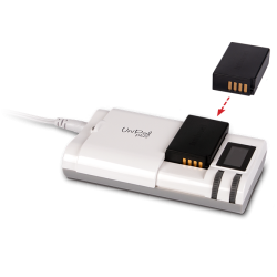Hähnel Cargador Unipal Plus Blanco | cargador universal baterías | cargador multi batería | cargador universal pantalla lcd