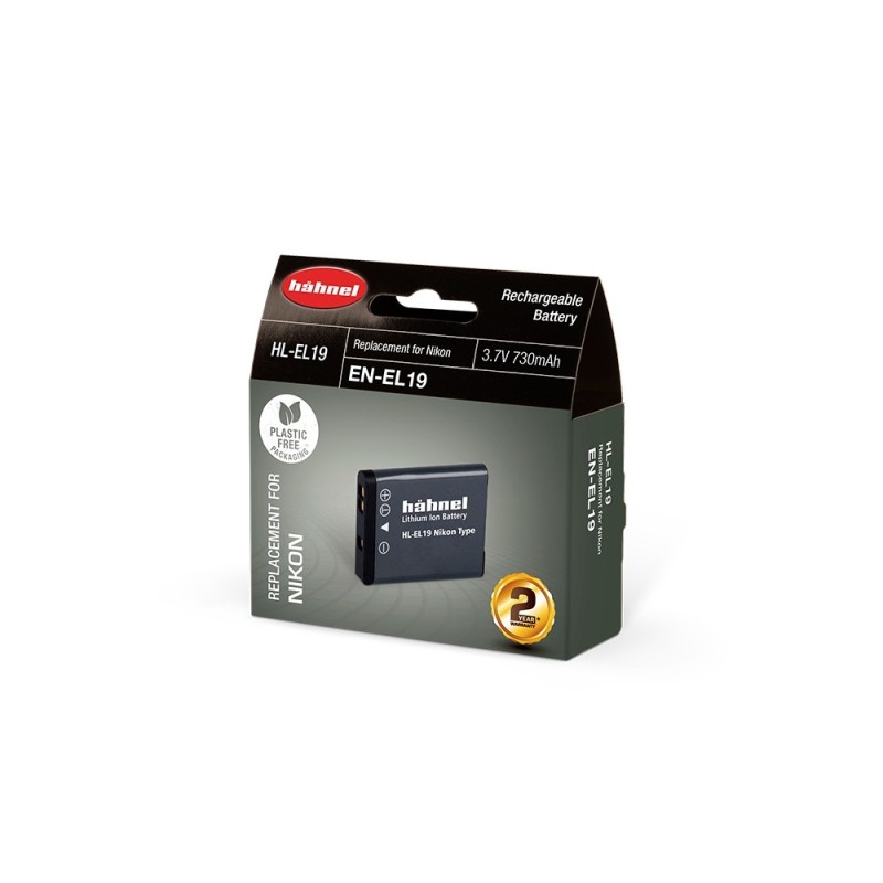 Hähnel Batería Compatible Nikon EN-EL19 | Batería recargable para cámaras compactas Nikon Coolpix