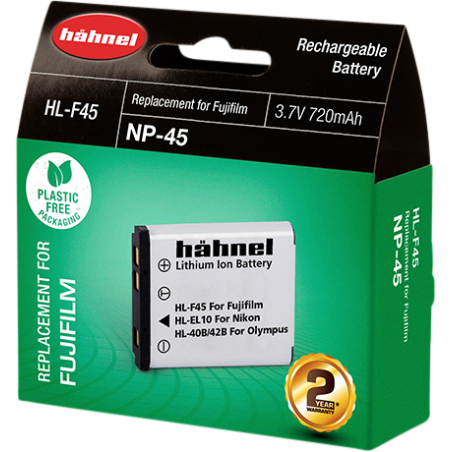 Hähnel Batería Compatible Fujifilm NP-45 | Batería recargable compacta para cámaras Fujifilm FinePix