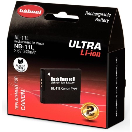 Hähnel Batería Compatible Canon NB-11L ULTRA | Batería de repuesto para cámaras compactas Canon