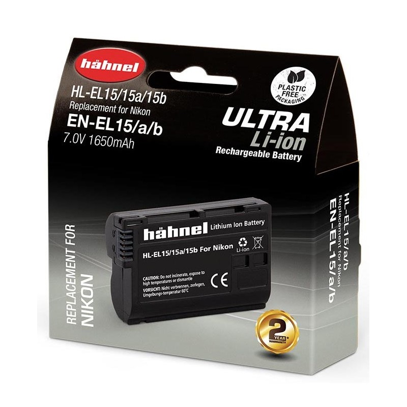 Hähnel Batería Compatible Nikon EN-EL15 ULTRA | Batería de alto rendimiento para cámaras Nikon Z y DSLR