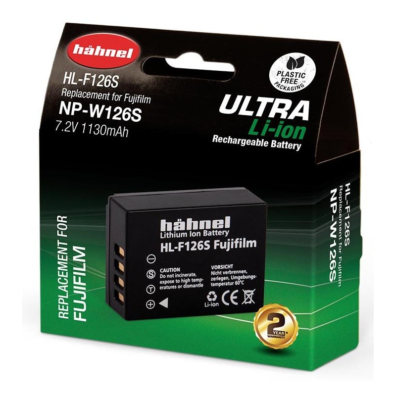 Hähnel Batería Compatible Fuji NP-W126S ULTRA | Batería recargable de alto rendimiento para cámaras Fujifilm
