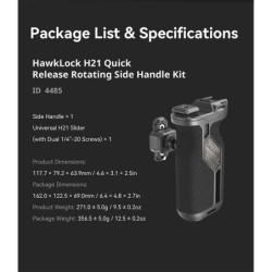 SmallRig 4485 HawkLock Side Handle Rotatorio | Compra SmallRig 4485 | side handle hawklock rotatorio liberacion rapida