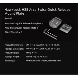 SmallRig 4486 HawkLock Arca-Swiss Plate | Compra SmallRig 4486 | placa hawklock arca swiss liberacion rapida