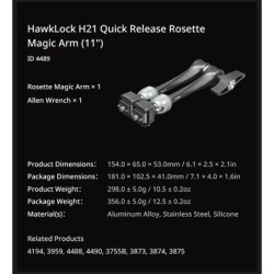 SmallRig 4488 HawkLock Brazo Mágico Ball Head | Compra SmallRig 4488 | brazo magico hawklock con ballhead liberacion rapida