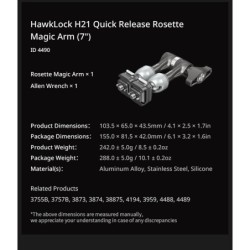 SmallRig 4488 HawkLock Brazo Mágico Ball Head | Compra SmallRig 4488 | brazo magico hawklock con ballhead liberacion rapida