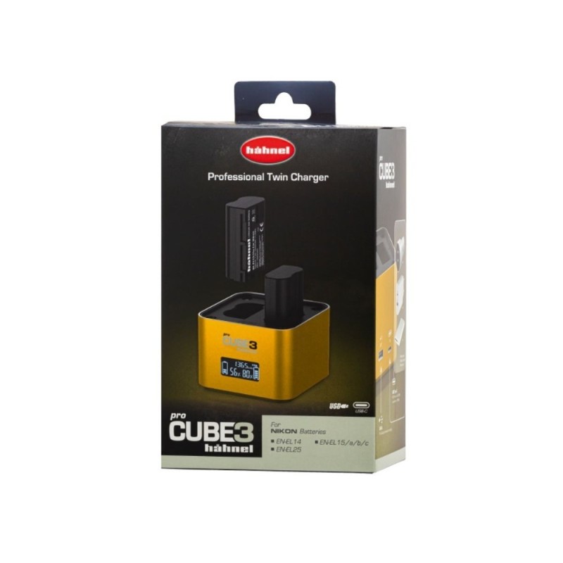 Hähnel Cargador ProCube 3 para Nikon | Cargador doble profesional con pantalla LCD para cámaras Nikon