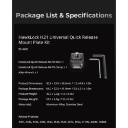 SmallRig 4491 HawkLock Universal Mount Plate | Compra SmallRig 4491 | placa universal hawklock h21 liberacion rapida