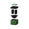 Hähnel Cargador ProCube 3 para Fujifilm | Cargador doble profesional con pantalla LCD y puerto USB