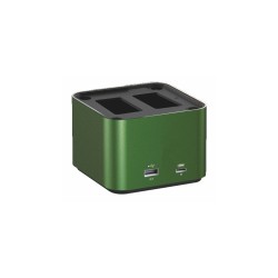 Hähnel Cargador ProCube 3 para Fujifilm | Cargador doble profesional con pantalla LCD y puerto USB