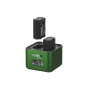 Hähnel Cargador ProCube 3 para Fujifilm | Cargador doble profesional con pantalla LCD y puerto USB