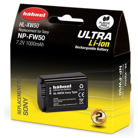 Hähnel Batería Compatible Sony NP-FW50 ULTRA | Batería recargable de alto rendimiento para cámaras Sony Alpha