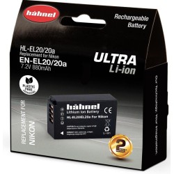 Hähnel Batería Compatible Nikon EN-EL20 ULTRA | Batería recargable de alto rendimiento para cámaras Nikon 1 y Coolpix