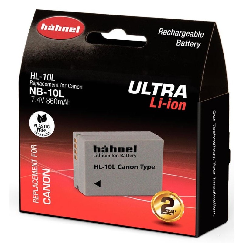 Hähnel Batería Compatible Canon NB-10L ULTRA | Batería recargable de alto rendimiento para cámaras Canon PowerShot