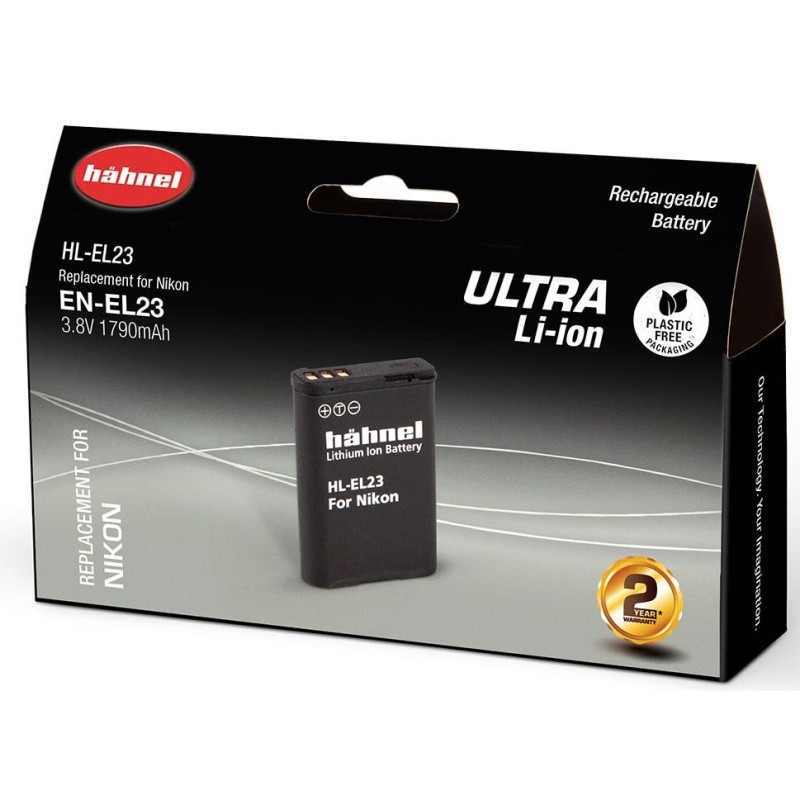 Hähnel Batería Compatible Nikon EN-EL23 ULTRA | Batería recargable de alto rendimiento para cámaras Nikon Coolpix