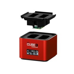 Hähnel Cargador ProCube 3 para Canon | Cargador doble inteligente con pantalla LCD para cámaras Canon EOS