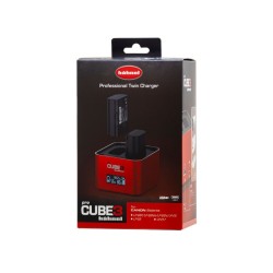 Hähnel Cargador ProCube 3 para Canon | Cargador doble inteligente con pantalla LCD para cámaras Canon EOS