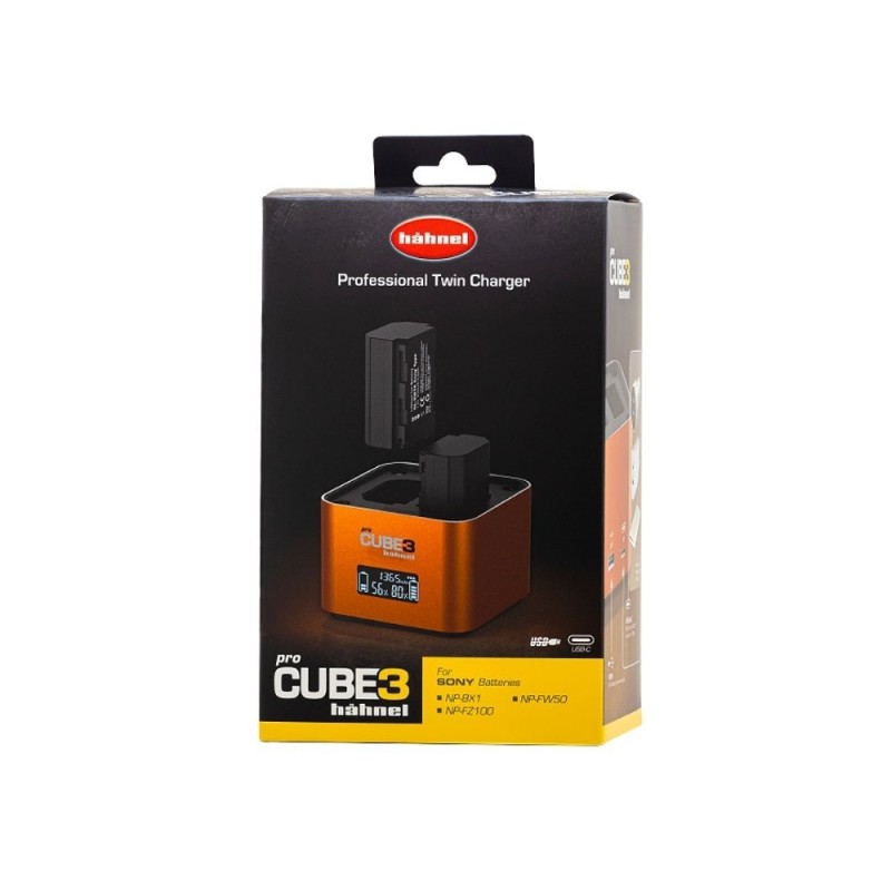 Hähnel Cargador ProCube 3 para Sony | Cargador profesional dual con pantalla LCD para cámaras Sony Alpha