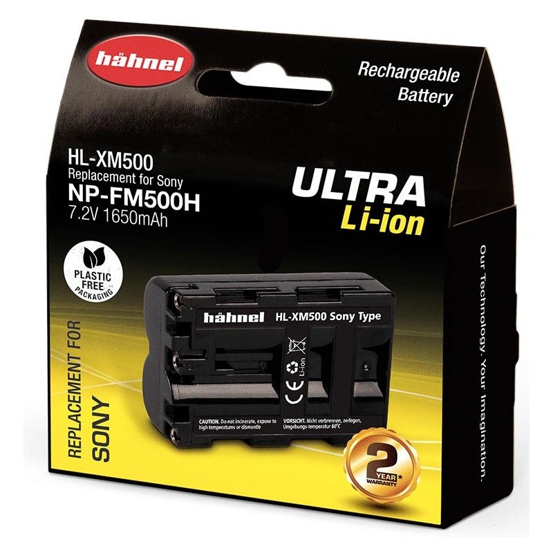 Hähnel Batería Compatible Sony NP-FM500 ULTRA | Batería recargable de alto rendimiento para cámaras Sony Alpha