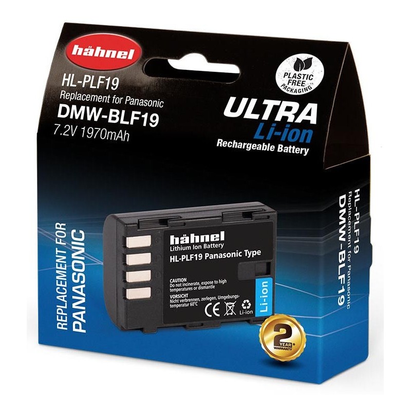 Hähnel Batería Compatible Panasonic BLF19 ULTRA | Batería de alto rendimiento para cámaras Lumix GH y similares