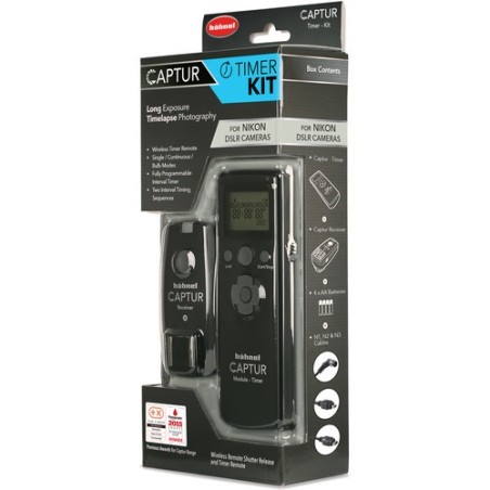 Hähnel Kit Captur Timer para Nikon | Disparador remoto inalámbrico con temporizador para cámaras Nikon