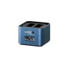 Hähnel Cargador ProCube 3 para Panasonic | Cargador profesional dual con pantalla LCD para cámaras Lumix