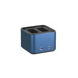 Hähnel Cargador ProCube 3 para Panasonic | Cargador profesional dual con pantalla LCD para cámaras Lumix