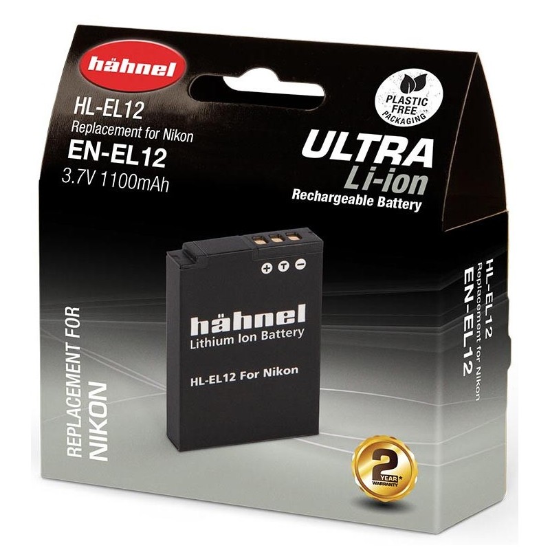 Hähnel Batería Compatible Nikon EN-EL12 ULTRA | Batería compacta de alto rendimiento para cámaras Nikon Coolpix