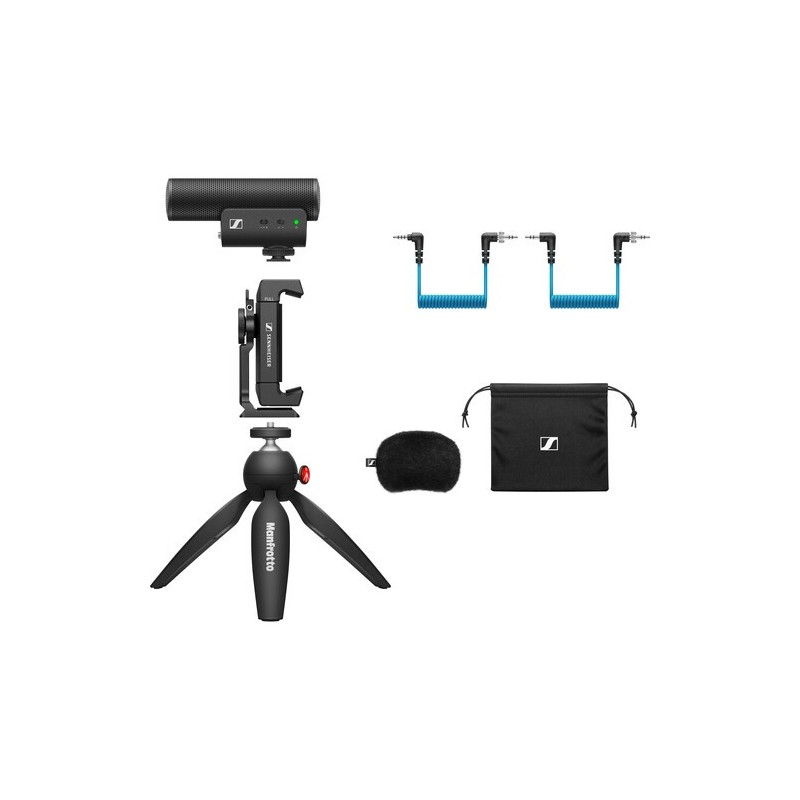 Sennheiser MKE 400 Mobile Kit Micrófono Direccional USB-C | micrófono direccional USB-C | kit micrófono smartphone profesional