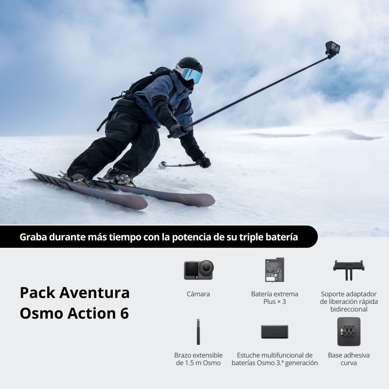 DJI Osmo Action 6 Pack Adventure Combo | camara de accion | dji osmo action 6 | pack accesorios camara accion dji