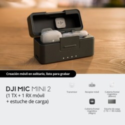 DJI Mic Mini 2 1TX 1RX Móvil Estuche de Carga | microfono inalambrico movil | microfono dji mic mini 2 movil