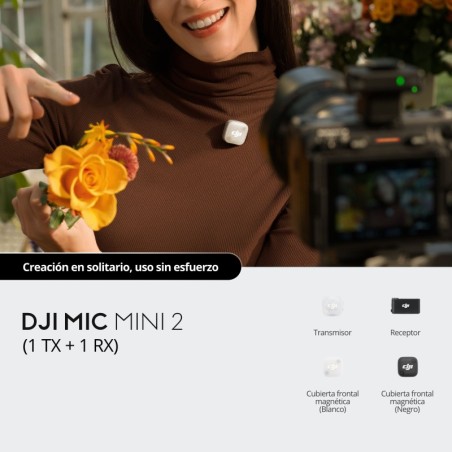 DJI Mic Mini 2 1TX 1RX | microfono inalambrico camara | microfono dji mic mini 2 | kit microfono inalambrico basico dji camara
